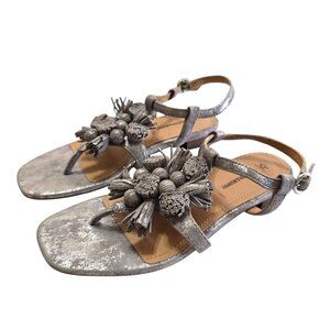 Johnston & Murphy Lilly Tassel Thong Sandals Sz 6M